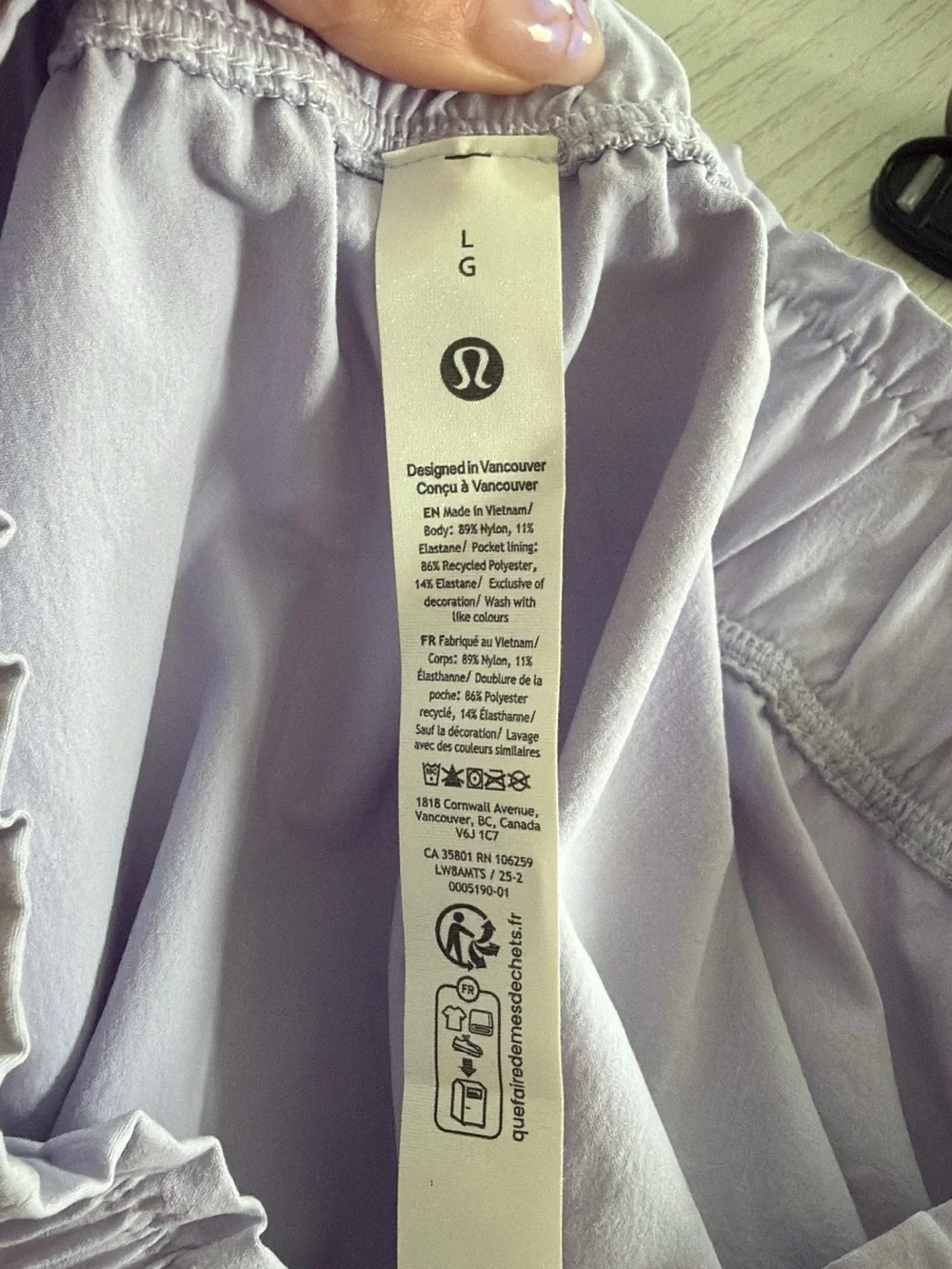 Lululemon Large Stretch Woven Ruffle-Waist Midi Skirt